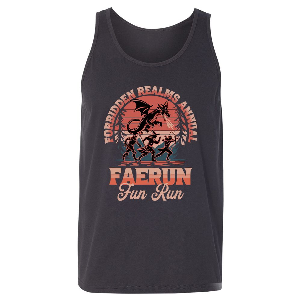 Faerun Fun Run Unisex Jersey Tank - Dark Grey - 7