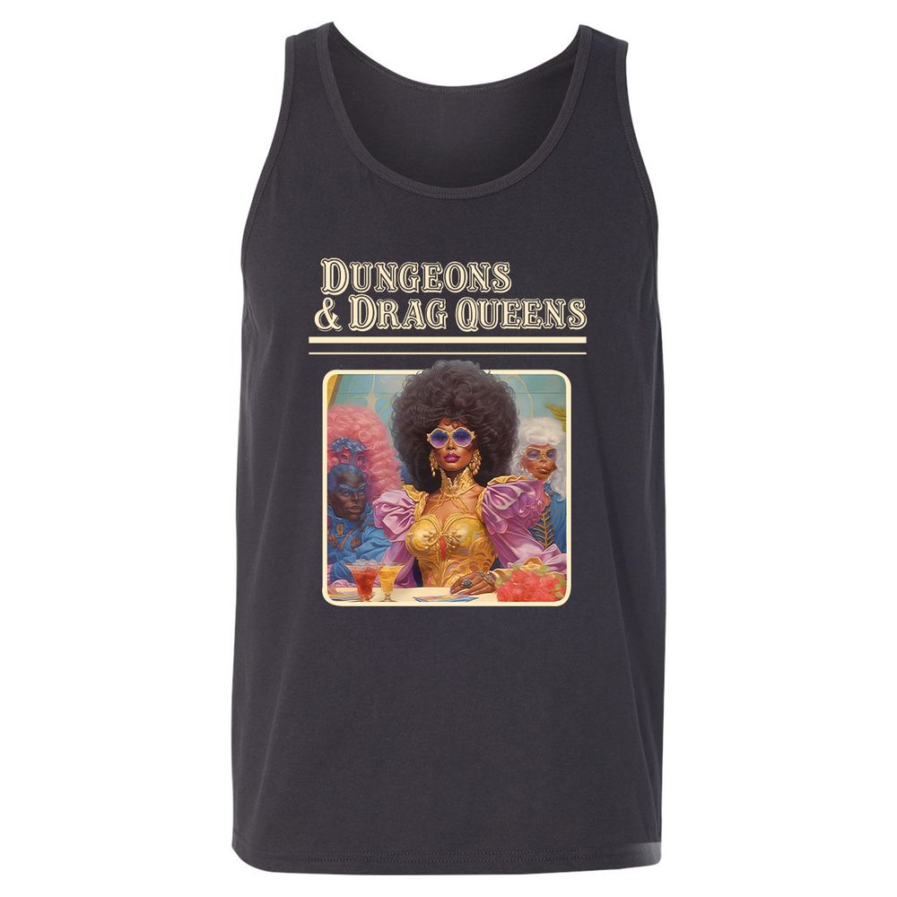 Dungeons & Drag Queens Unisex Jersey Tank - Dark Grey - 7