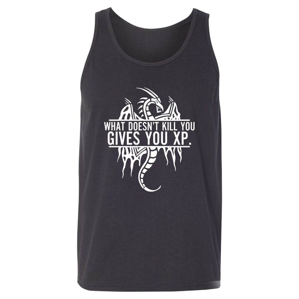 What Doesn't Kill You Unisex Jersey Tank - Dark Grey - 7