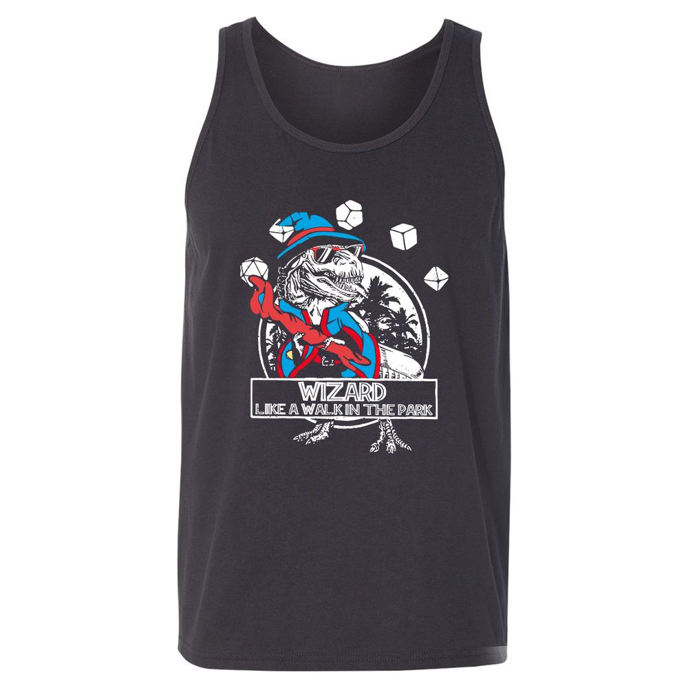 Wizard Like The Walk In The Park Unisex Jersey Tank - Dark Grey - 7