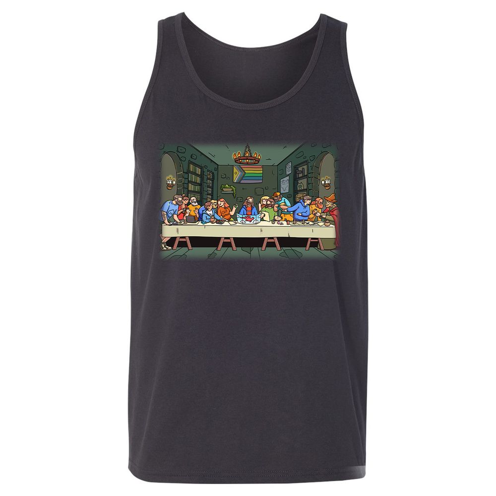 DnD Characters Pride Themed The Last Supper Shirt Unisex Jersey Tank - Dark Grey - 7