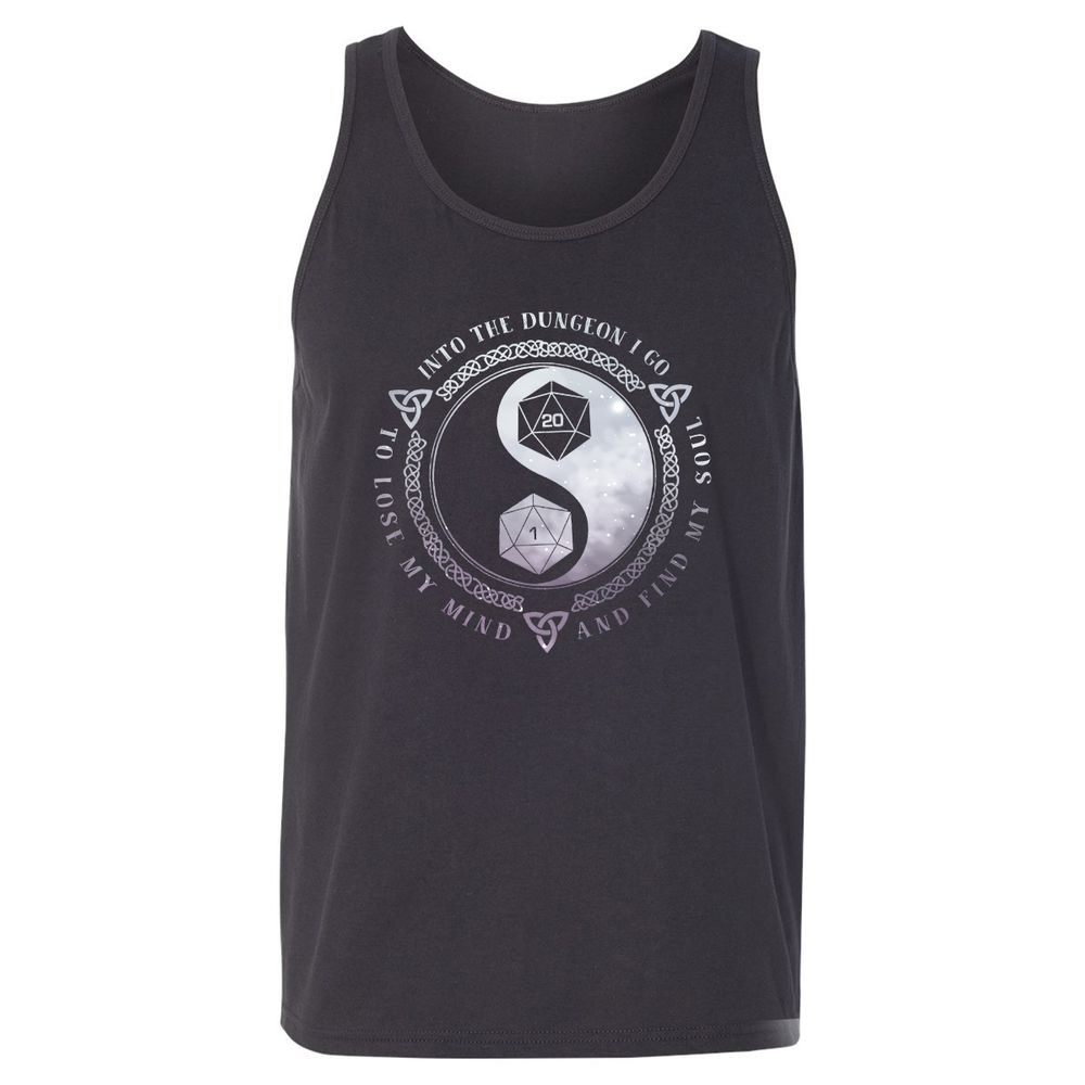 Into The Dungeon I Go Unisex Jersey Tank - Dark Grey - 7