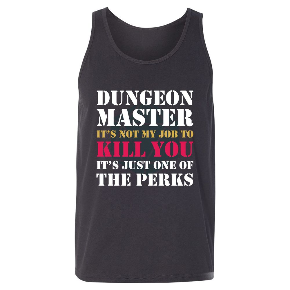 DUNGEON MASTER NOT MY JOB Unisex Jersey Tank - Dark Grey - 7