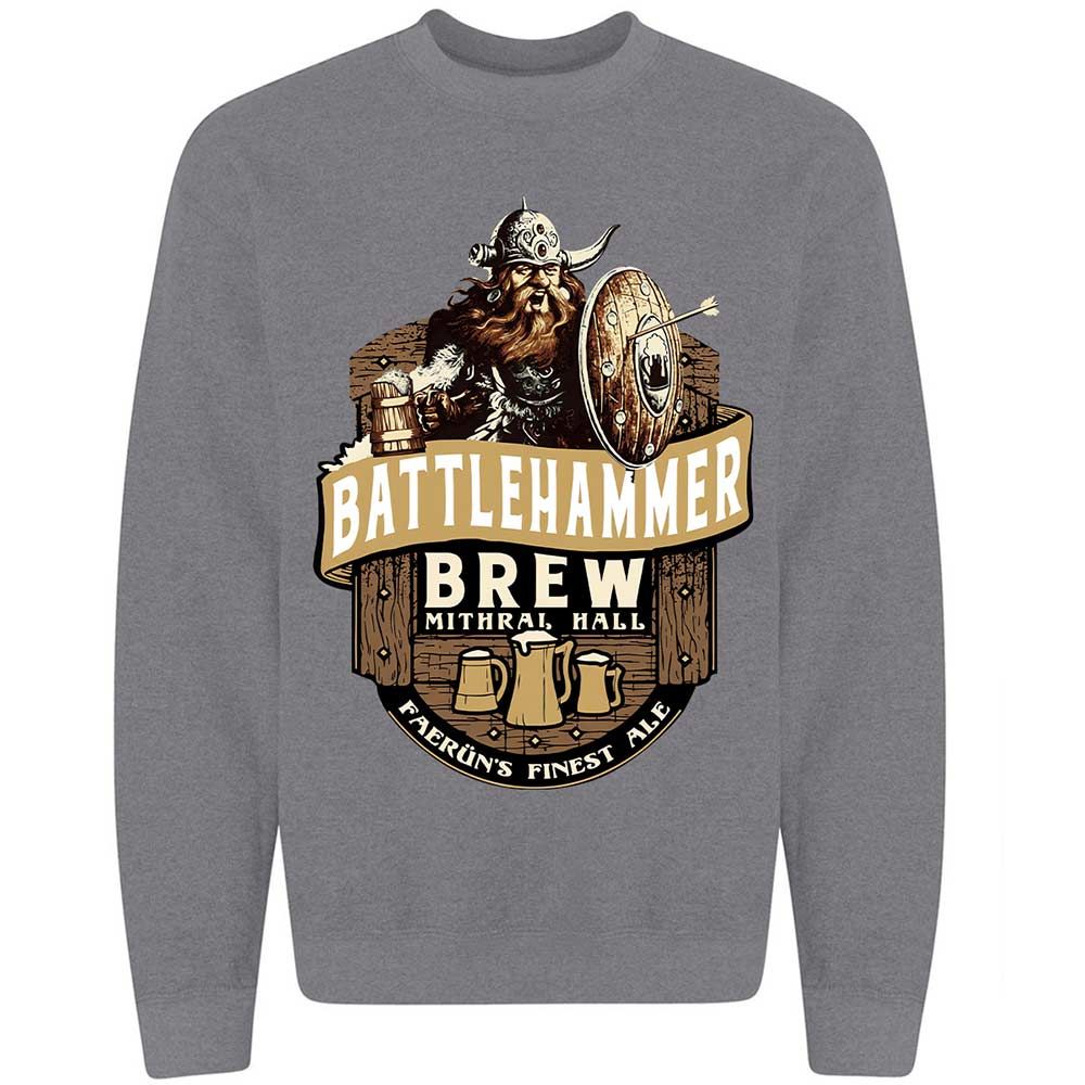 Battlehammer Brew Classic Unisex Sweatshirt - Graphite Heather - 7