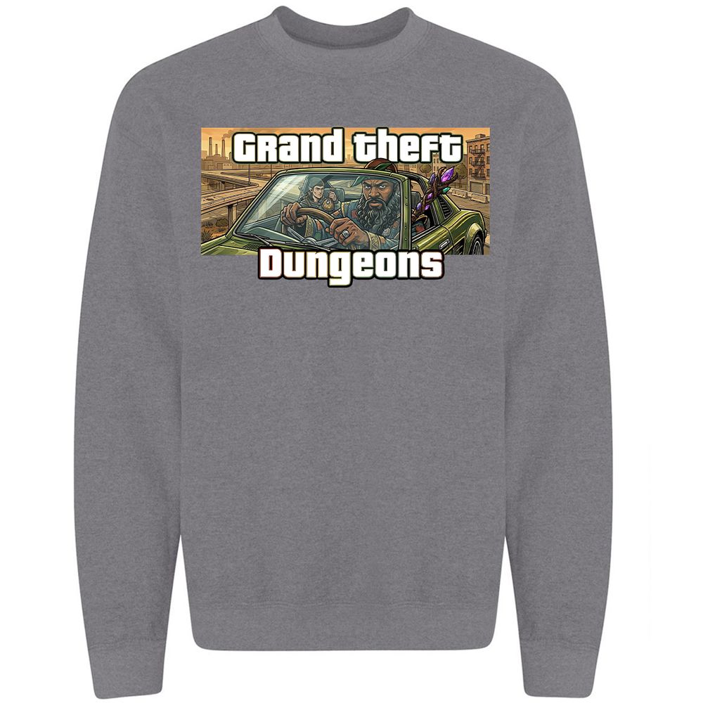 Grand Theft Dungeons Classic Unisex Sweatshirt - Graphite Heather - 7