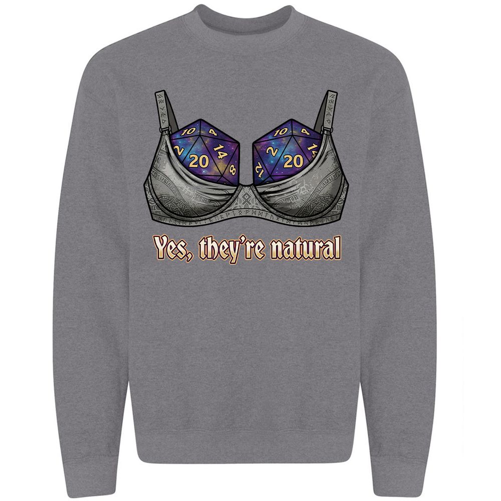 They Are Natural Nat20 Classic Unisex Sweatshirt - Graphite Heather - 7