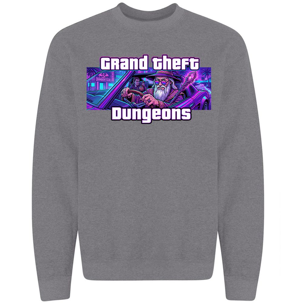 Grand Theft Dungeons Miami - Graphite Heather - 7