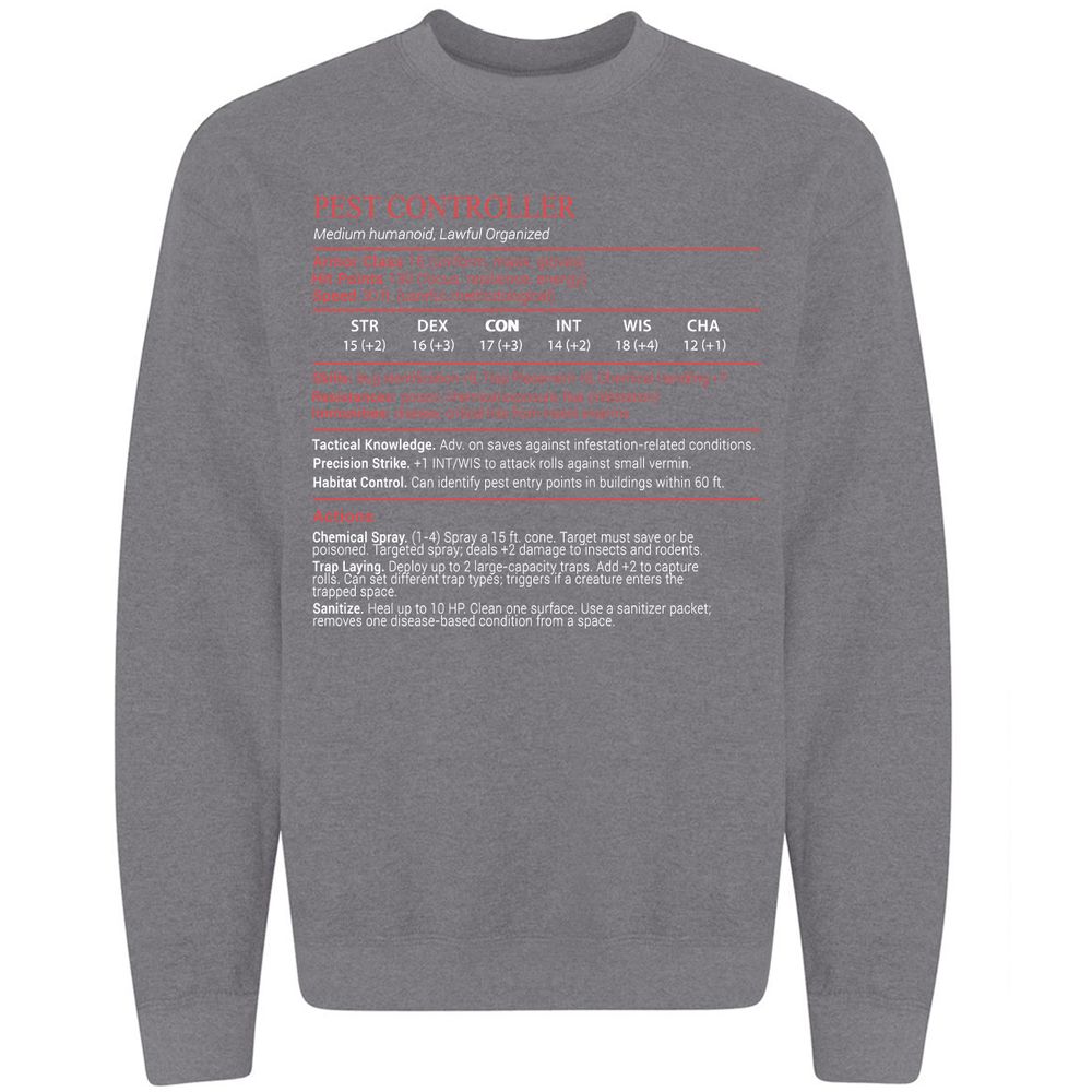 Pest Controller Stats Block - Graphite Heather - 7
