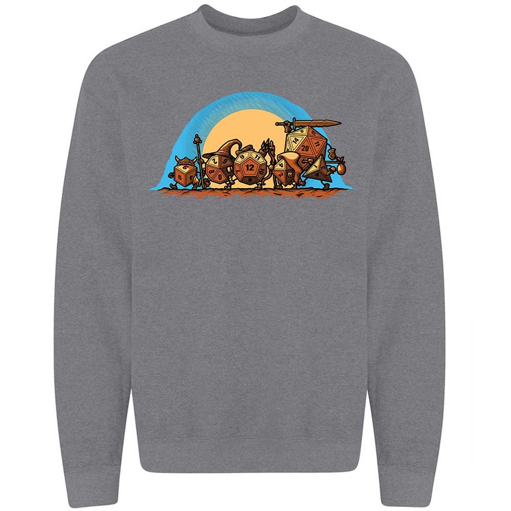 The Fellowship Of The Dice Classic Unisex Sweatshirt - Graphite Heather - 7