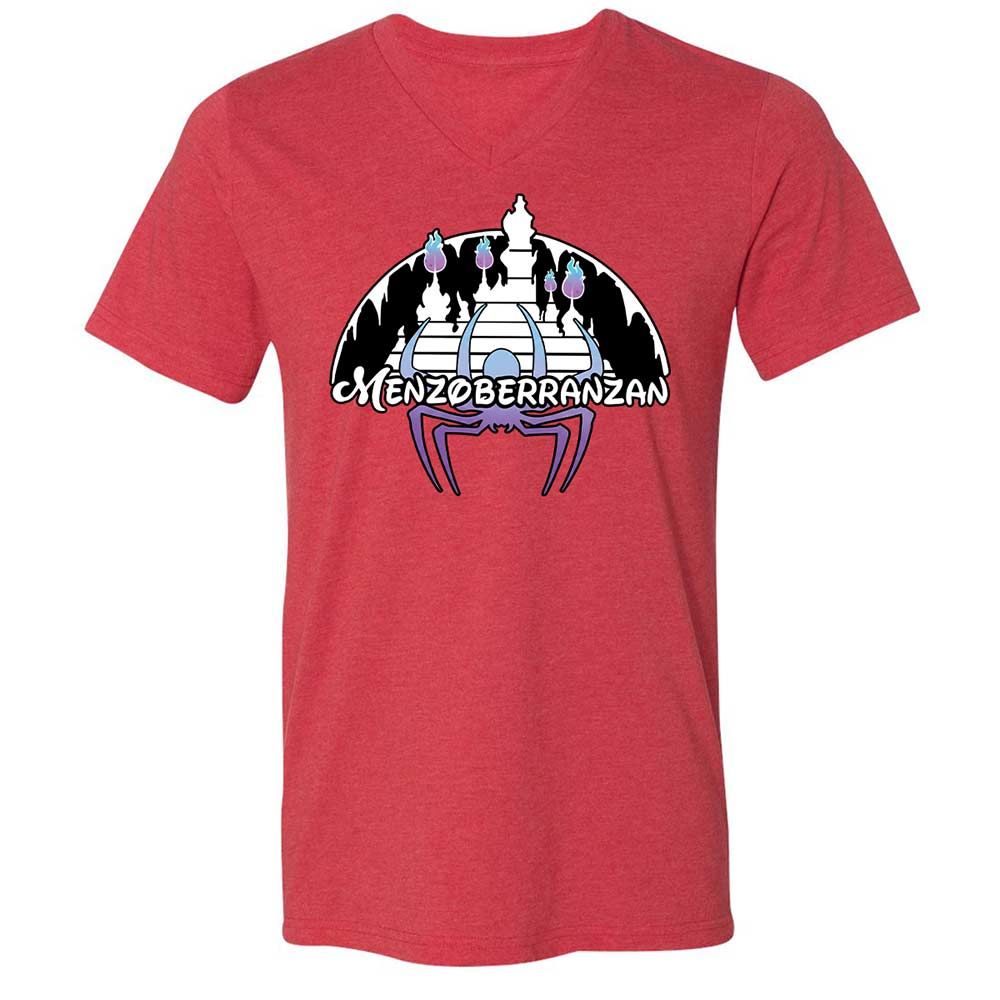 Menzoberranzan Unisex V-Neck T-Shirt - Heather Red - 7