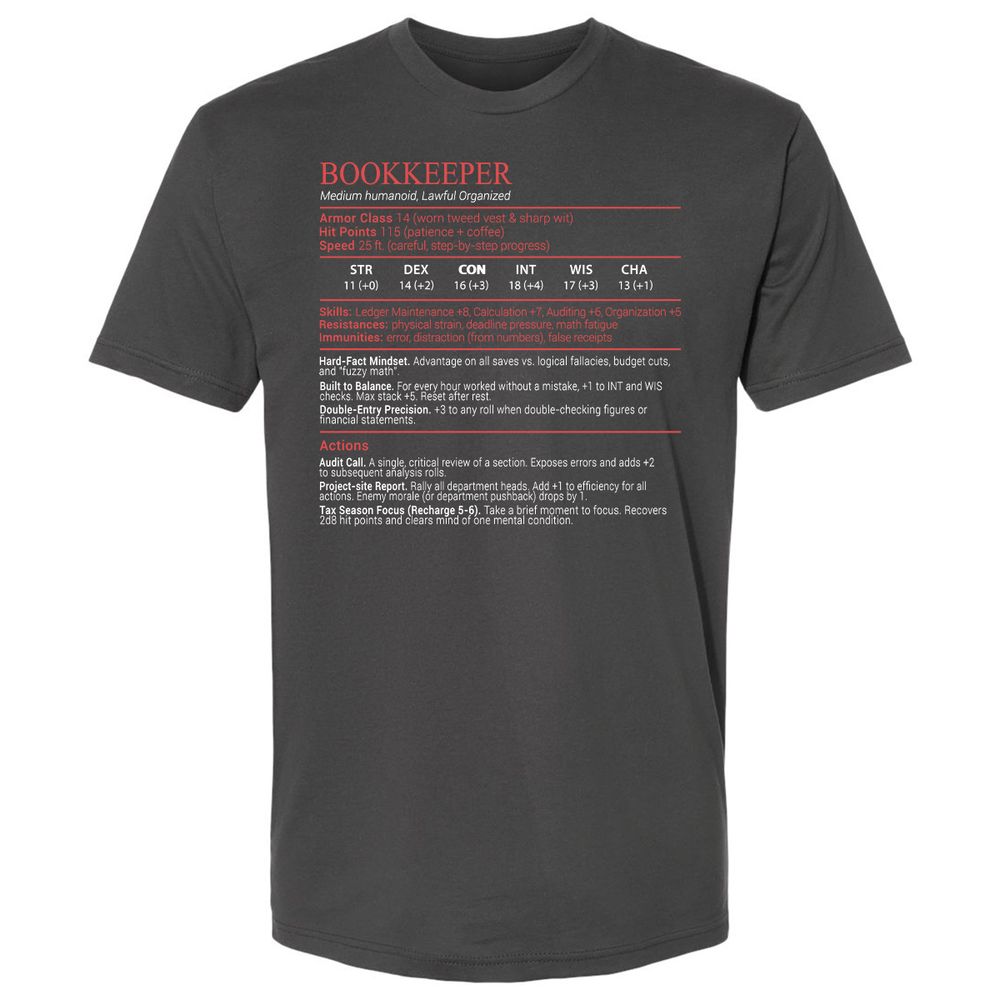 Bookkeepper Stats Block - Heavy Metal - 7