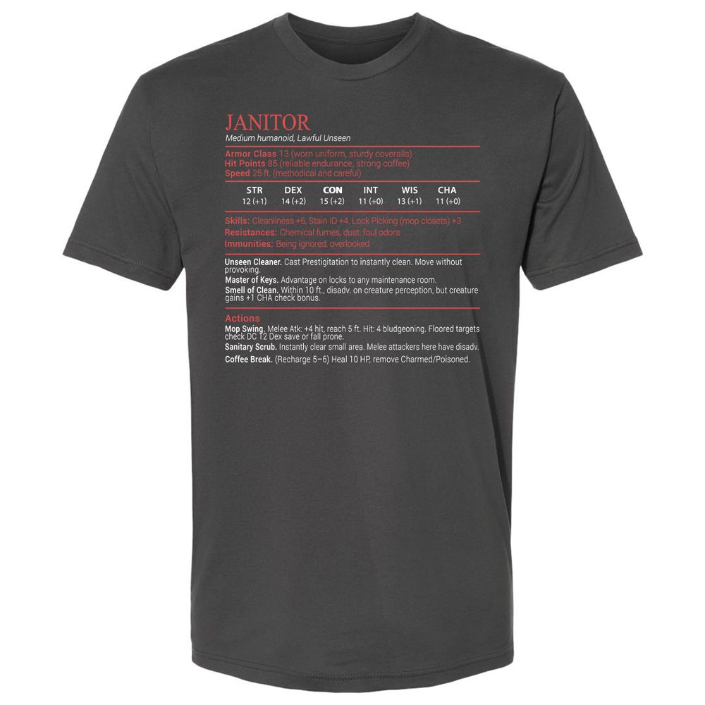 Janitor Stats Block - Heavy Metal - 7
