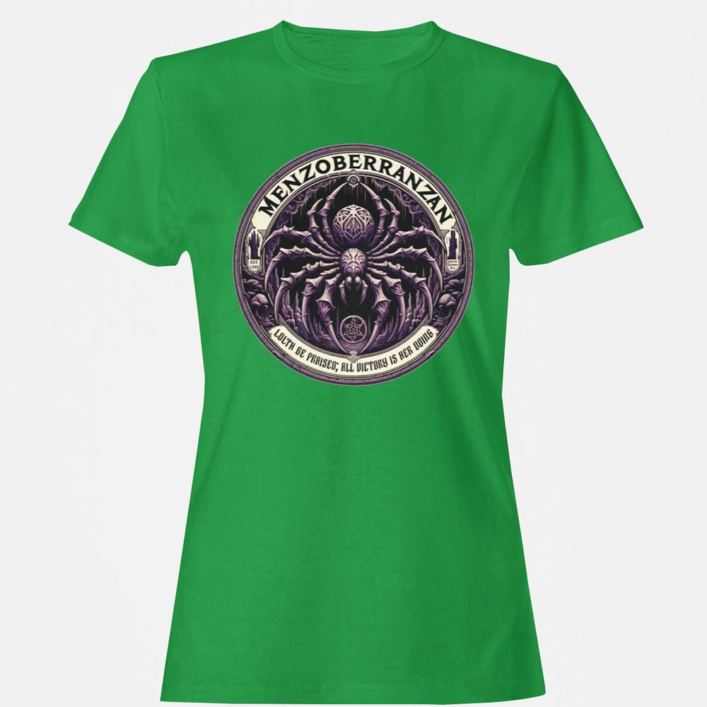 Menzoberranzan Lolth Be Praised Women's T-Shirt - Irish Green - 7