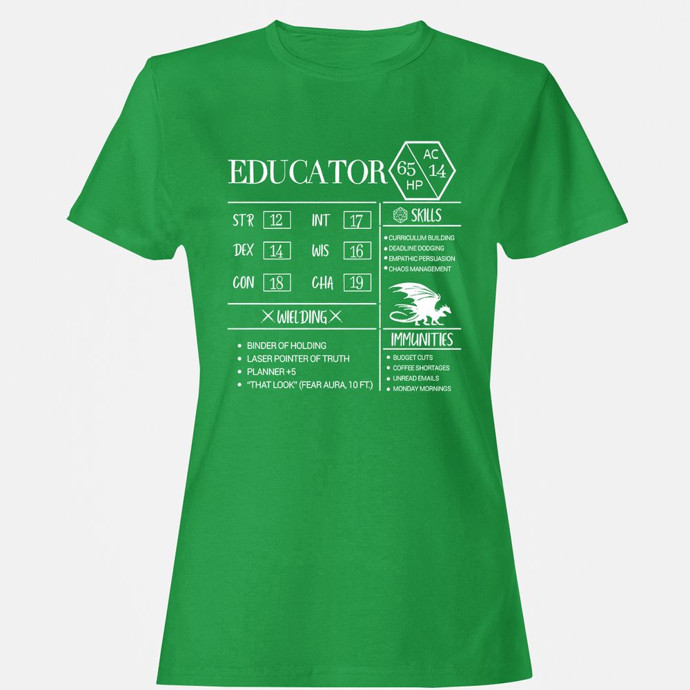 Educator New Women's T-Shirt - Irish Green - 7