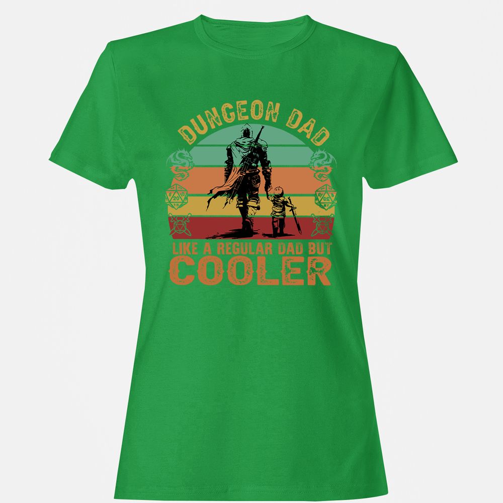 Dungeon Dad Like A Regular Dad Women's T-Shirt - Irish Green - 7