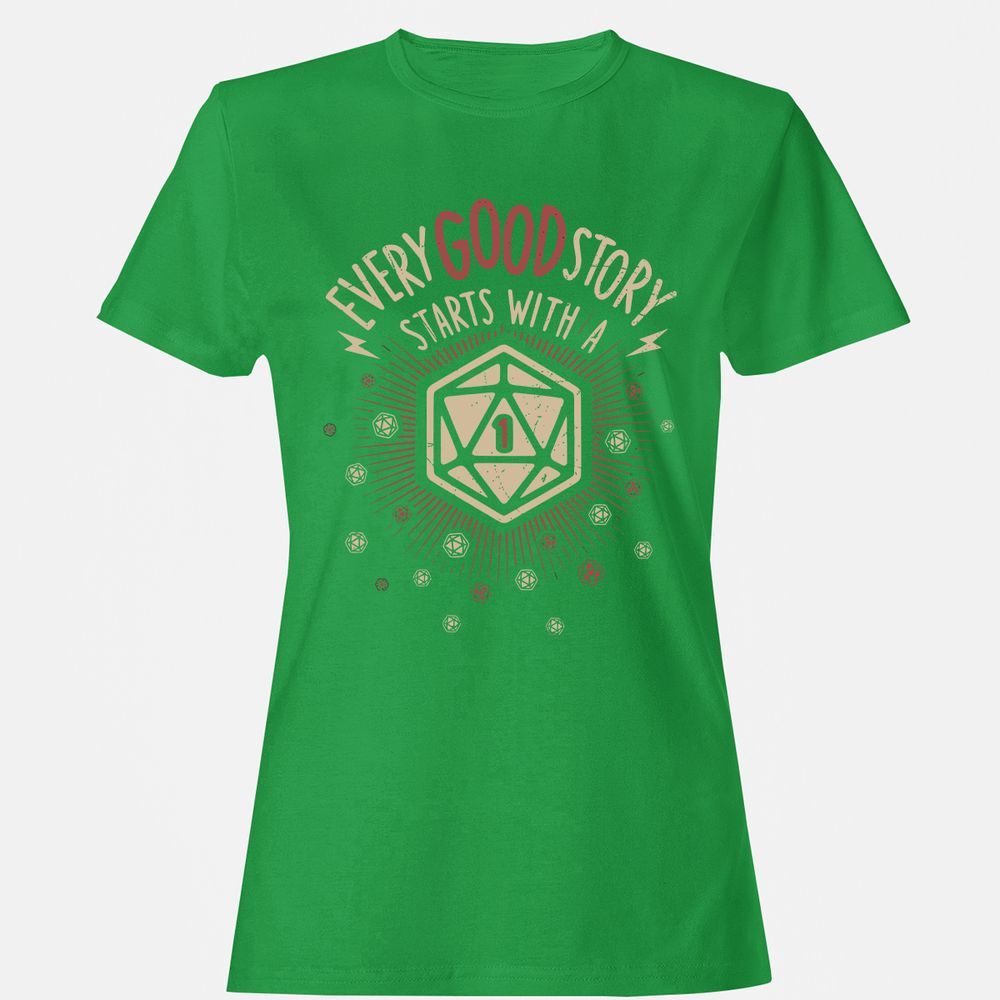 Good Story Starts With A 1 Women's T-Shirt - Irish Green - 7