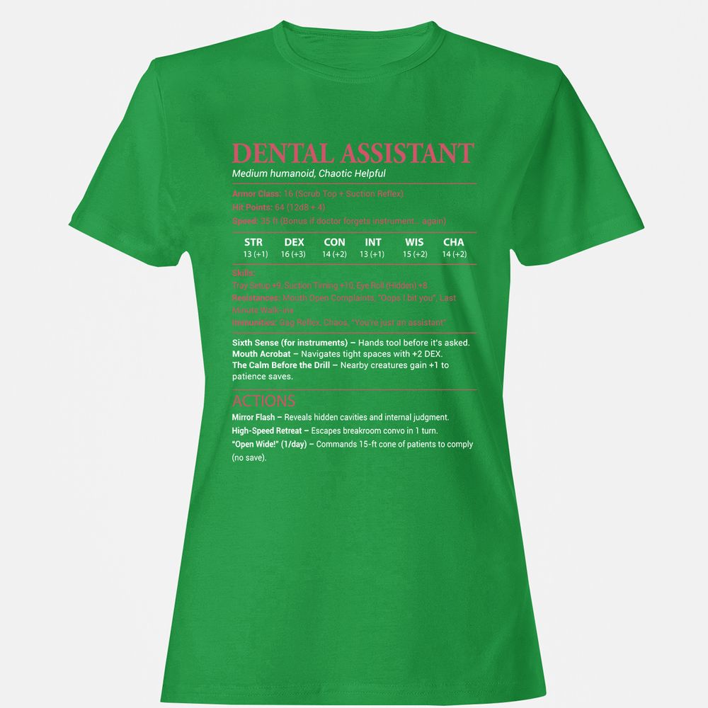 Dental Assistant Women's T-Shirt - Irish Green - 7