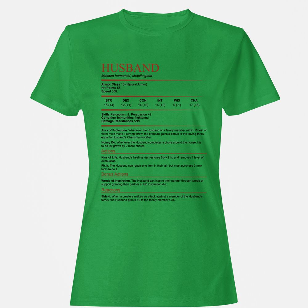 Husband White Women's T-Shirt - Irish Green - 7