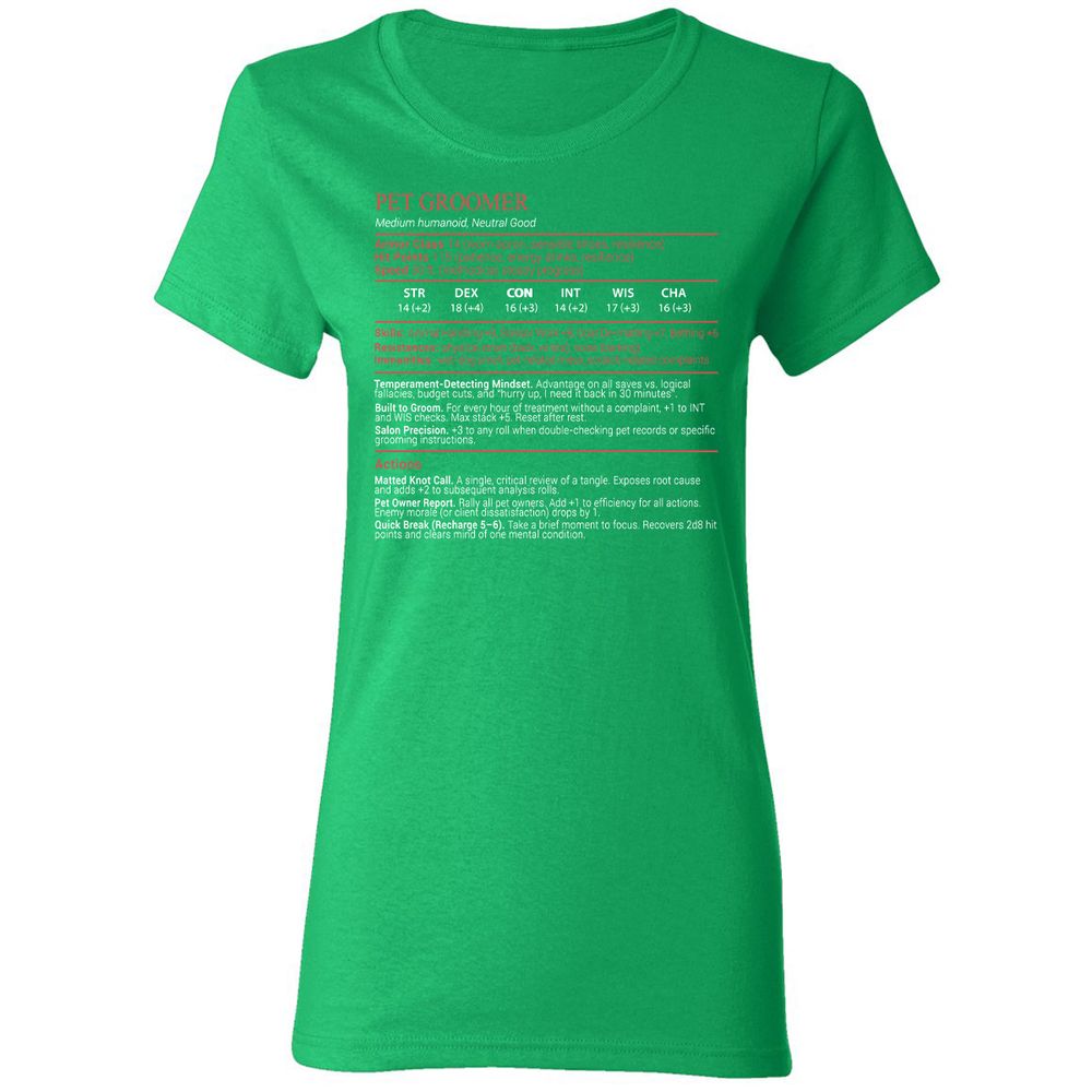 Pet Groomer Stats Block - Irish Green - 7