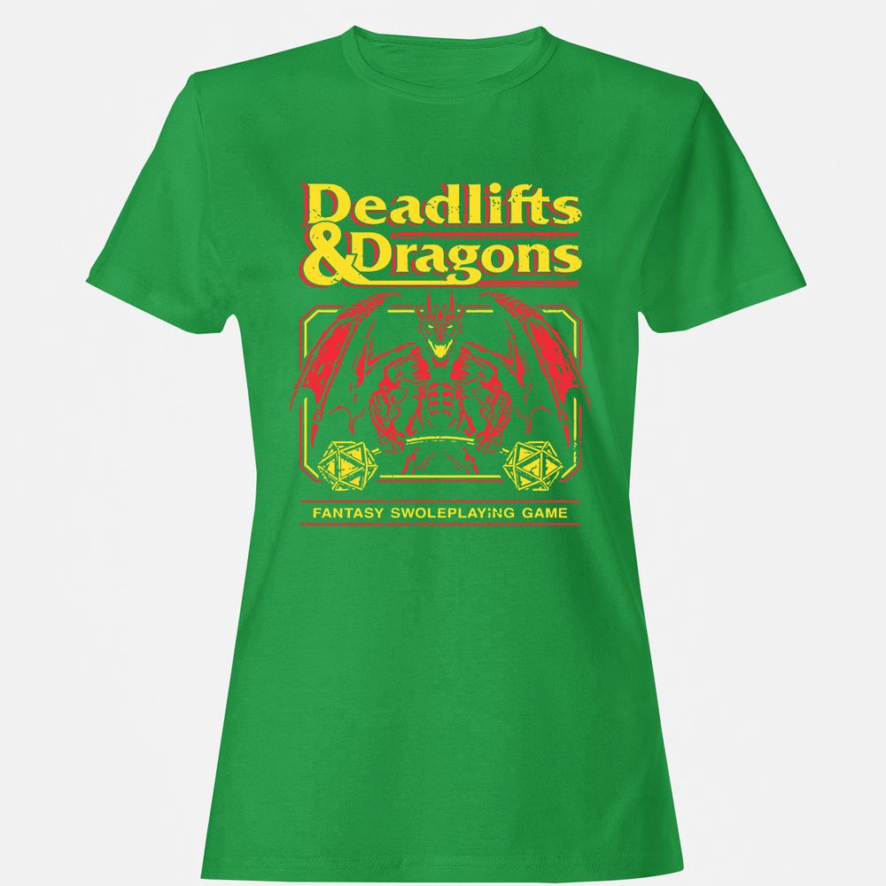 Deadlifts And Dragons Women's T-Shirt - Irish Green - 7