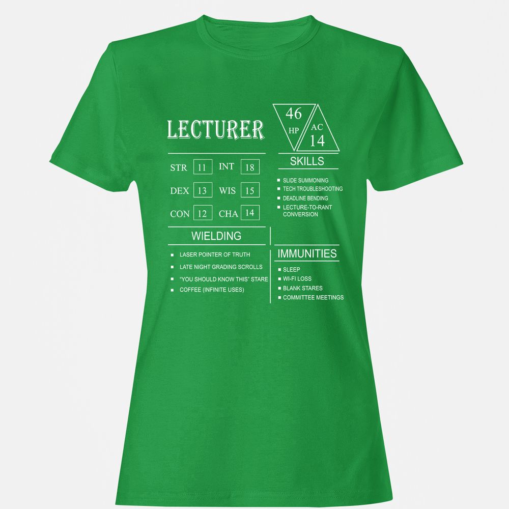 Lecturer New Women's T-Shirt - Irish Green - 7