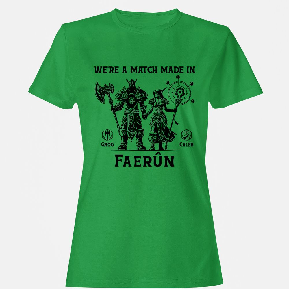 Custom DnD Class Couple Women's T-Shirt - Irish Green - 7