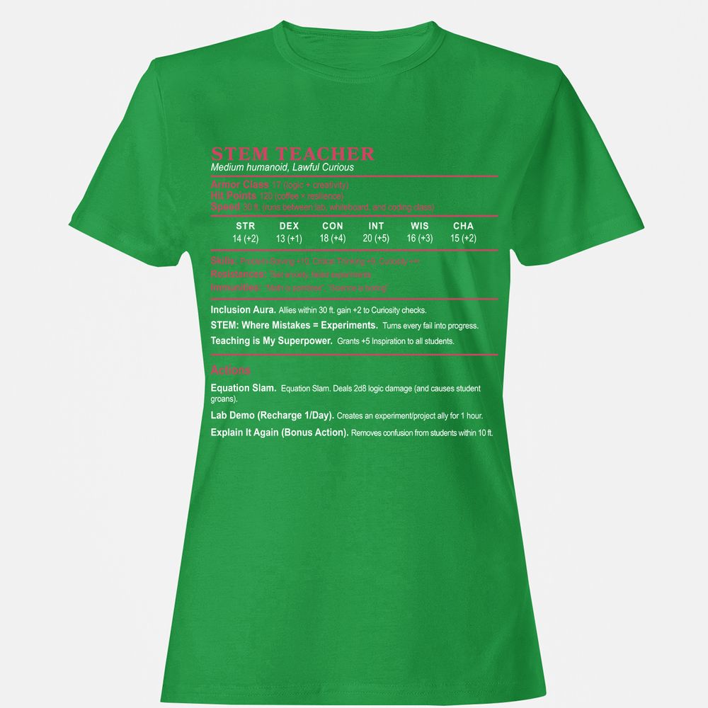 STEM TEACHER Women's T-Shirt - Irish Green - 7