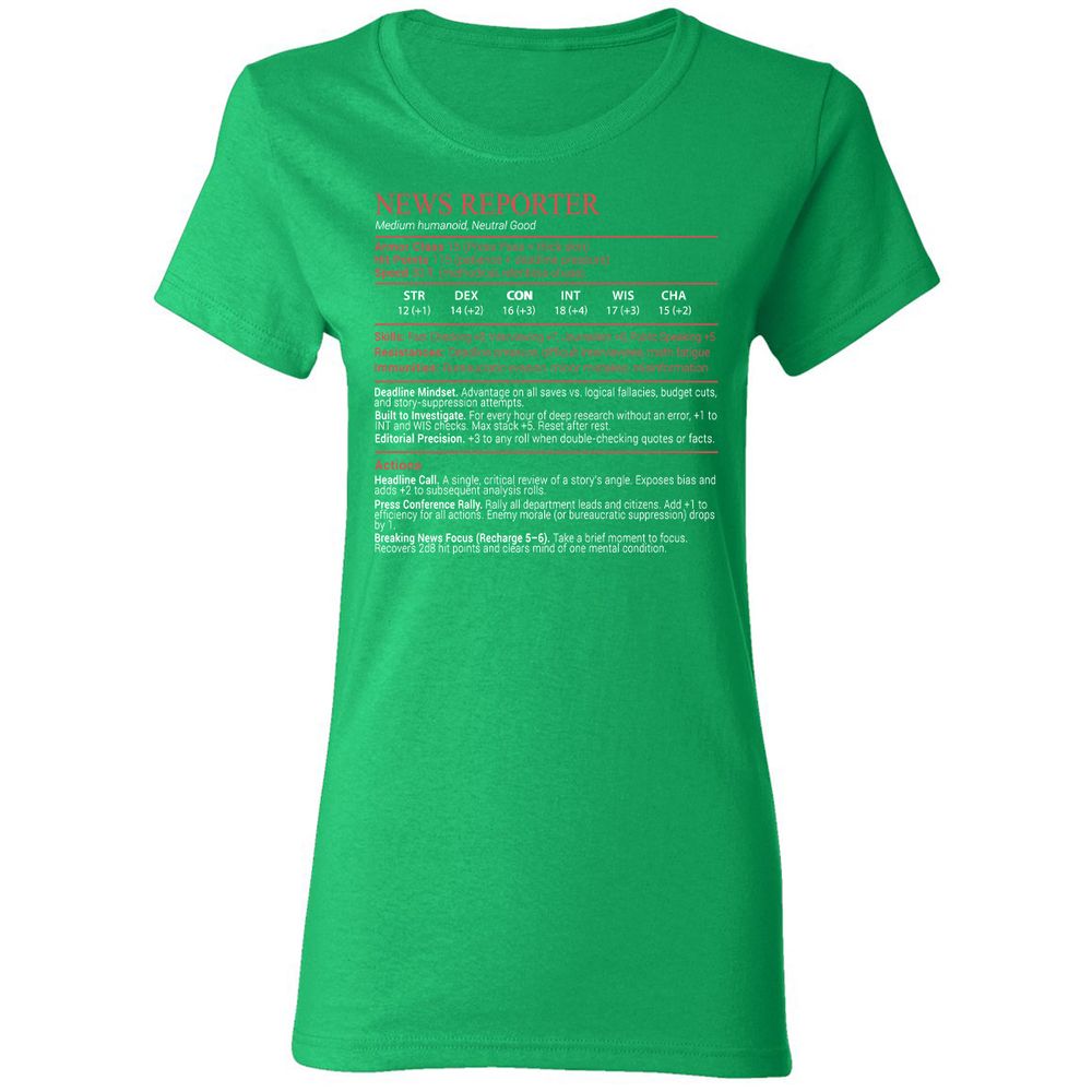 News Reporter Stats Block - Irish Green - 7