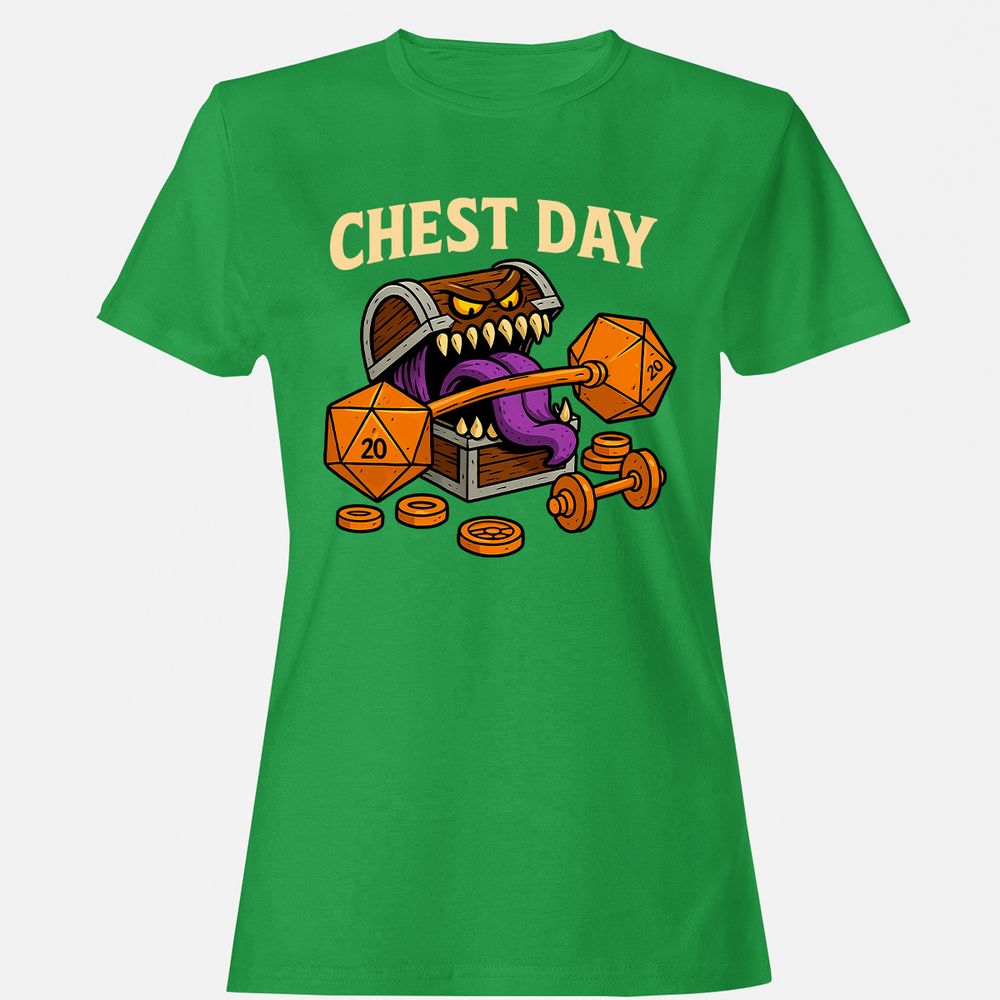Chest Day Women's T-Shirt - Irish Green - 7