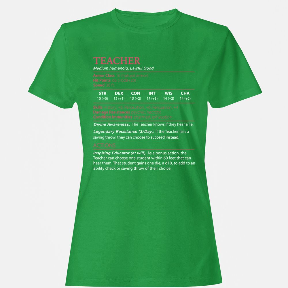 Teacher Women's T-Shirt - Irish Green - 7
