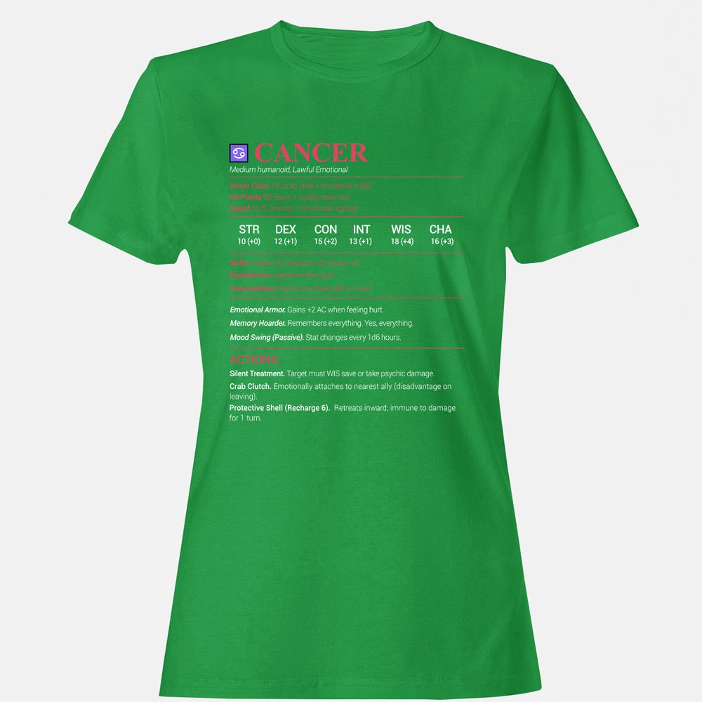 Cancer Stats Women's T-Shirt - Irish Green - 7