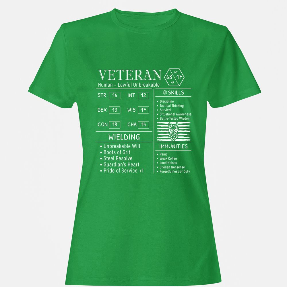 2710 veteran stats new Women's T-Shirt - Irish Green - 7