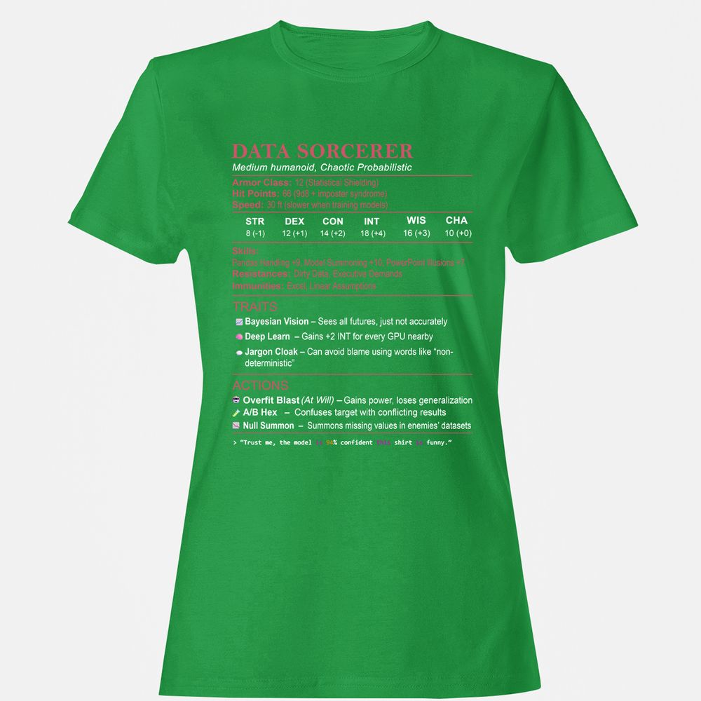 Data Scientist Stats (Data Sorcerer) - Irish Green - 7