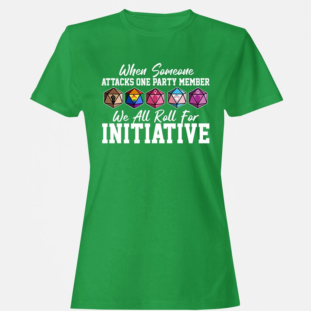 LGBT Roll For Initiative Women's T-Shirt - Irish Green - 7