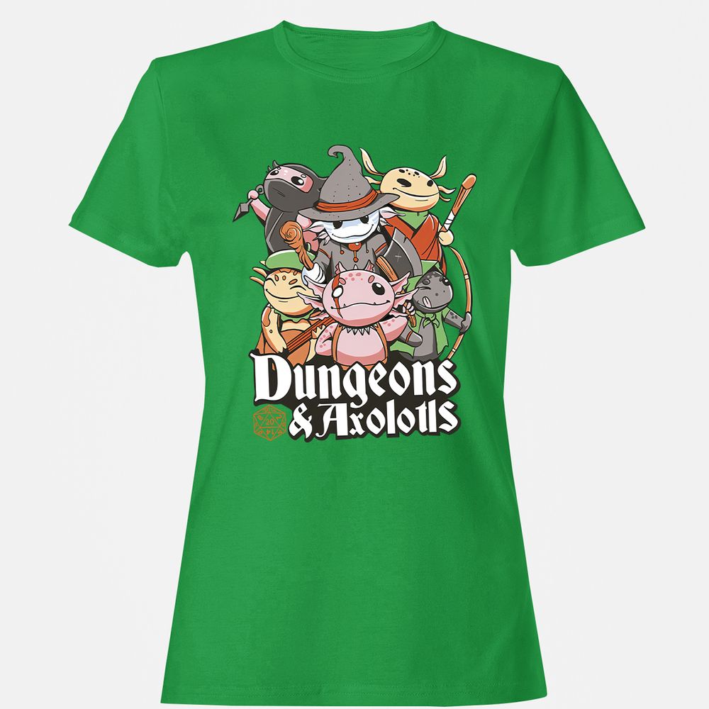 Dungeons And Axolotls Women's T-Shirt - Irish Green - 7