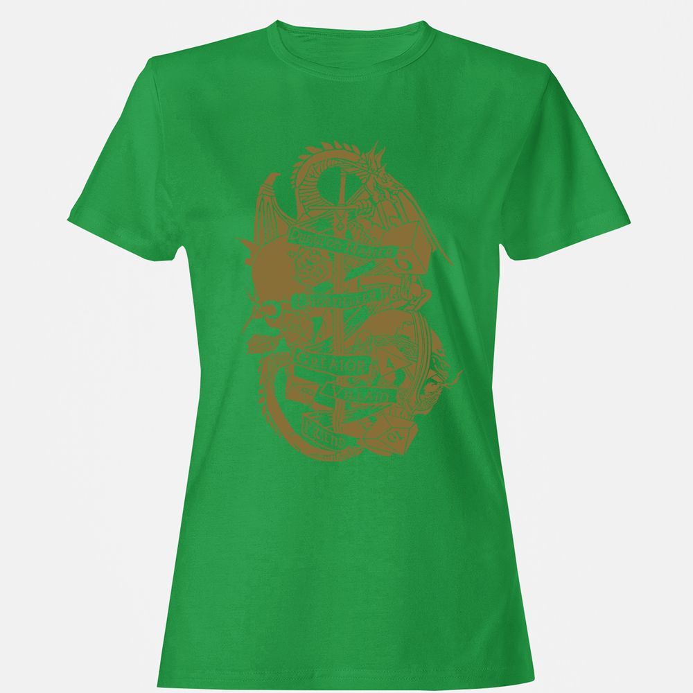 Dungeon Master Dragon Women's T-Shirt - Irish Green - 7