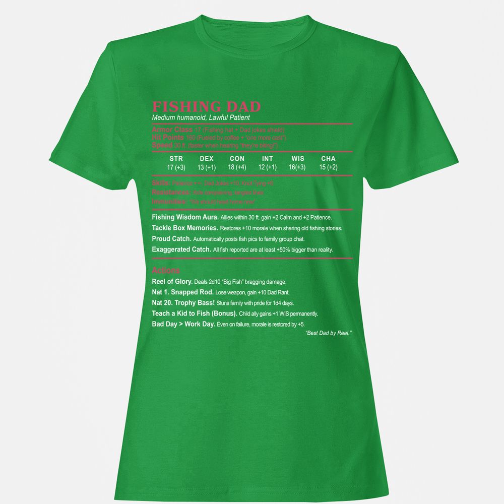 FISHING DAD Women's T-Shirt - Irish Green - 7