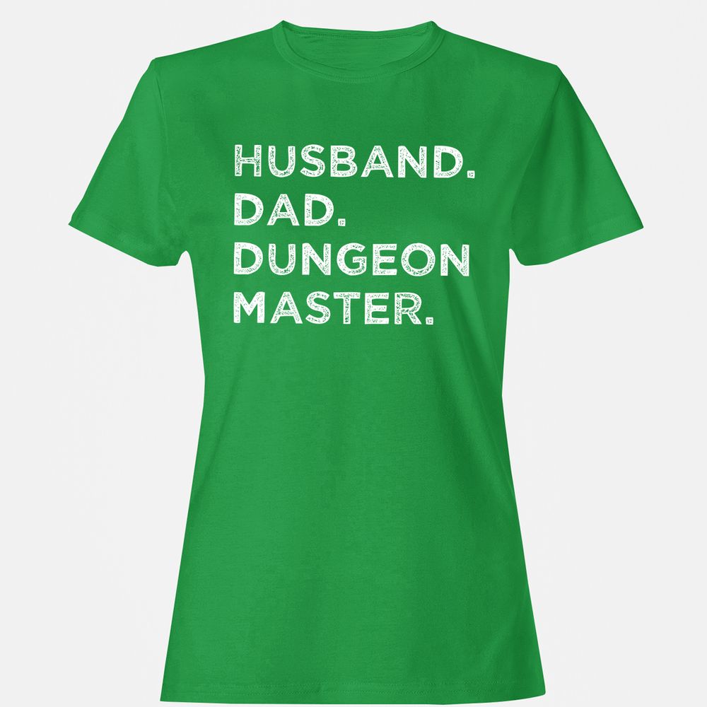 Husband Dad Dungeon Master Women's T-Shirt - Irish Green - 7