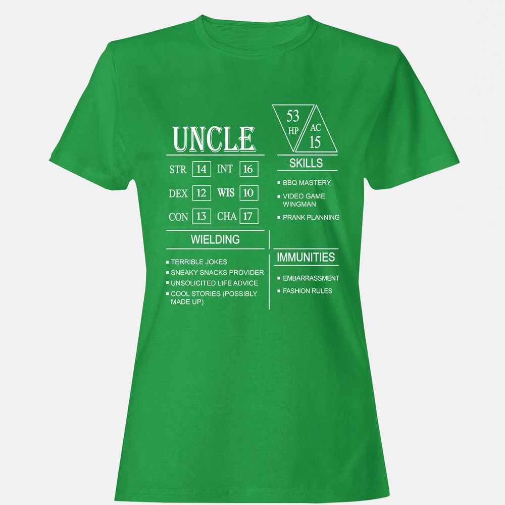 Uncle Stats Women's T-Shirt - Irish Green - 7