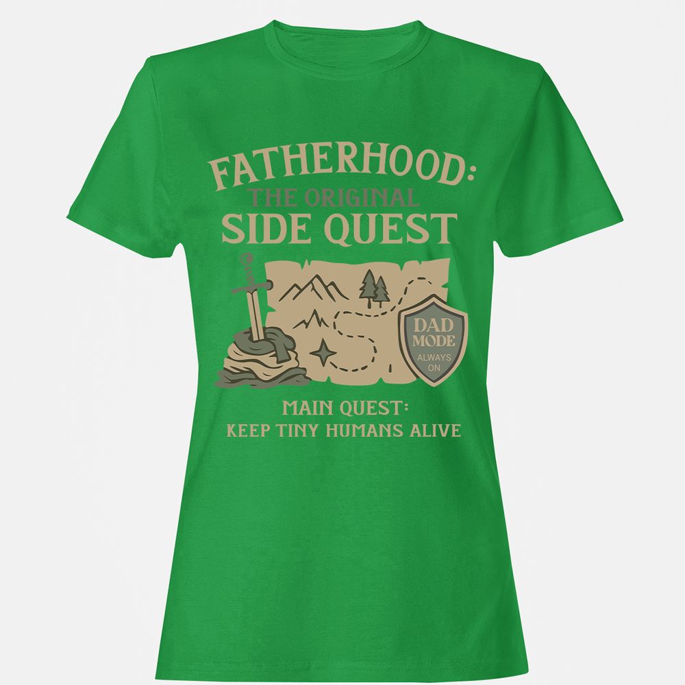 Fatherhood The Original Side Quest Women's T-Shirt - Irish Green - 7