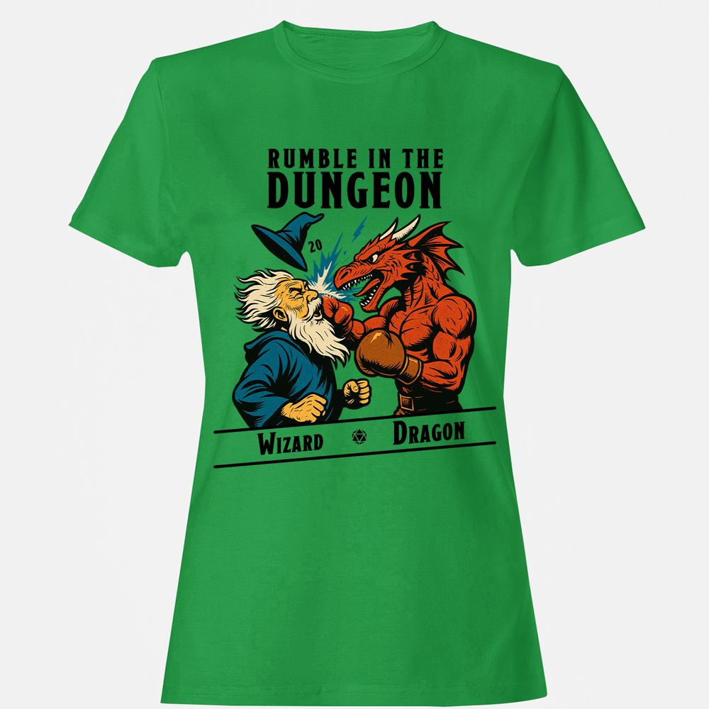 Rumble in the Dungeon Women's T-Shirt - Irish Green - 7