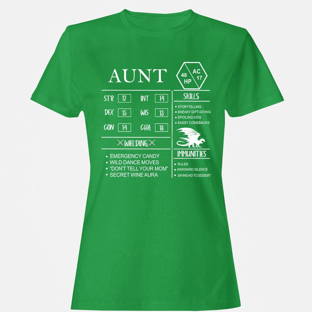 Aunt Stats Women's T-Shirt - Irish Green - 7