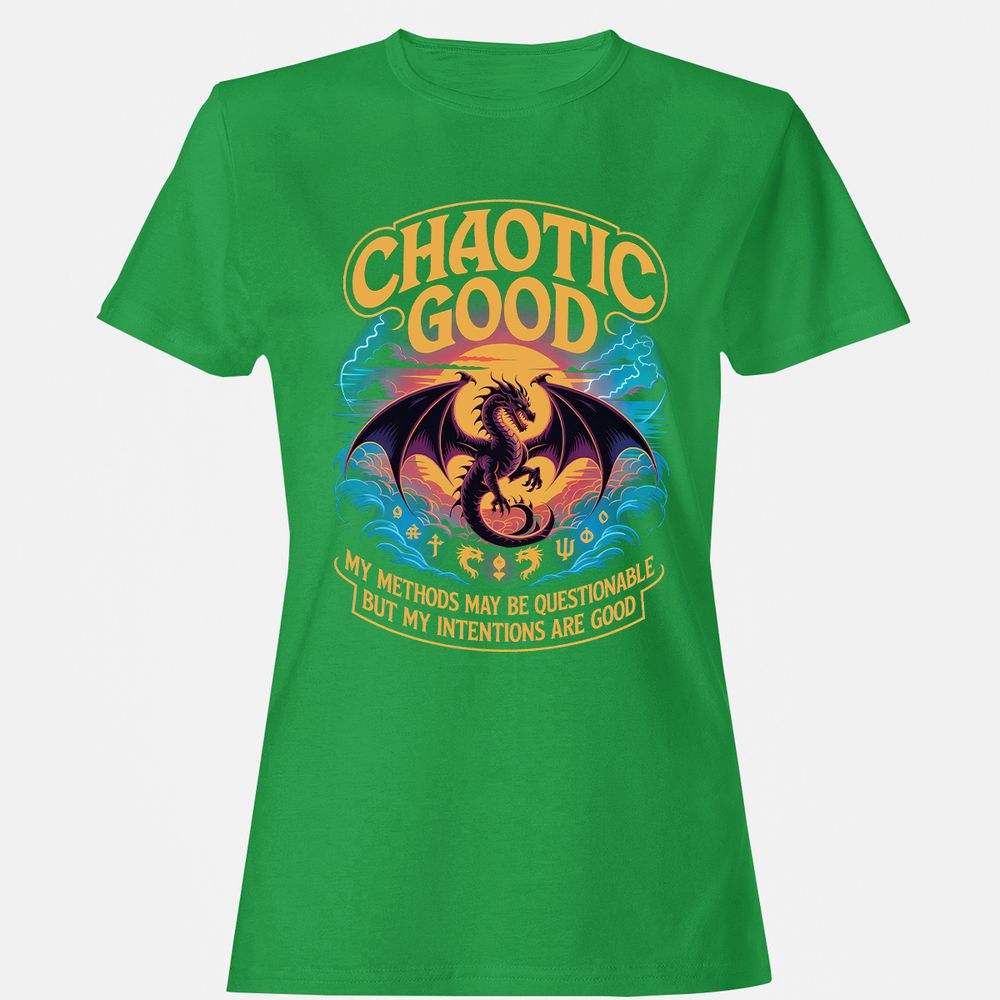 Chaotic Good Women's T-Shirt - Irish Green - 7