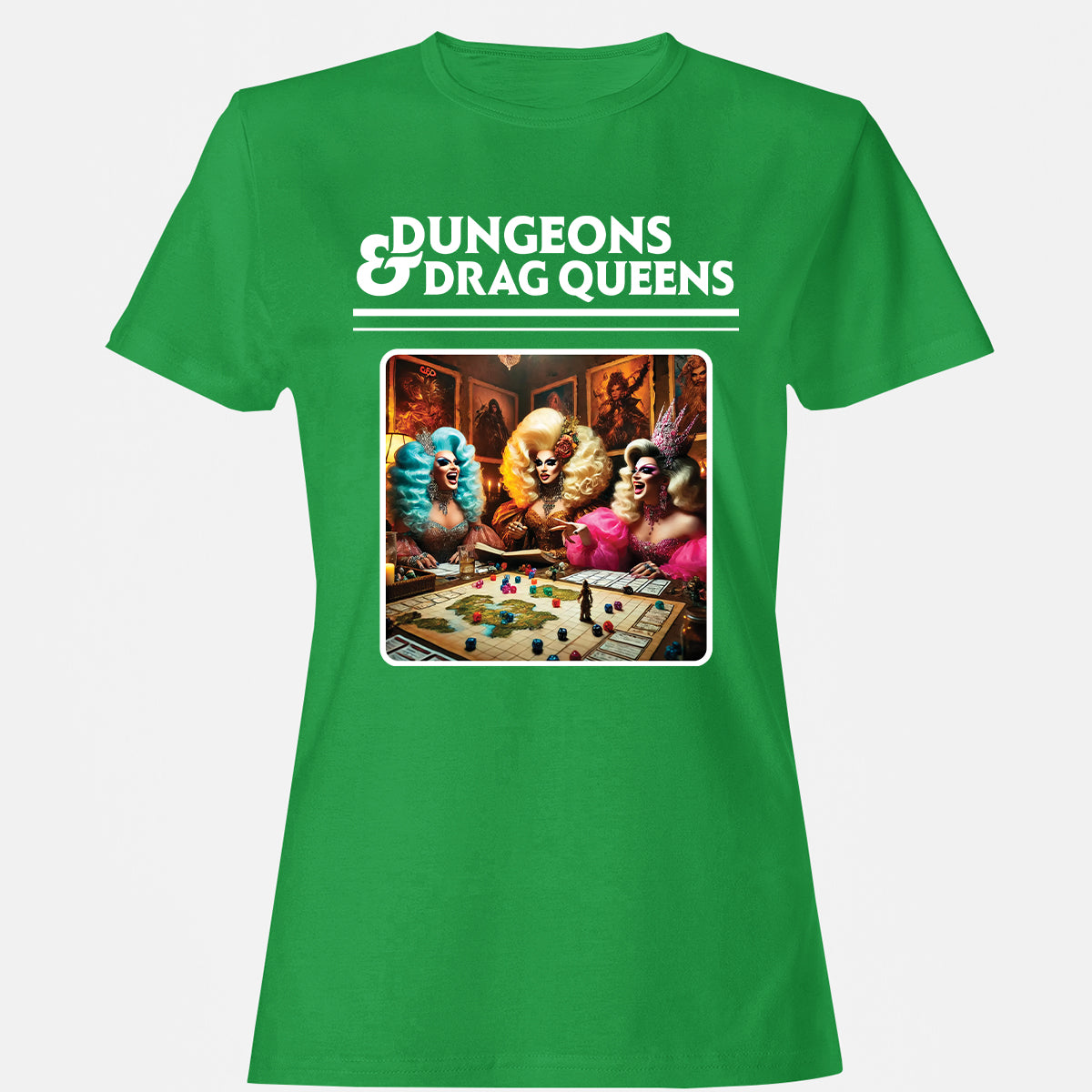 Dungeons & Drag Queens Women's T-Shirt - Irish Green - 7