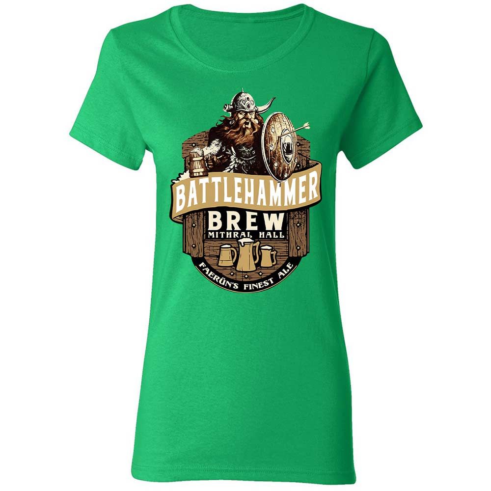 Battlehammer Brew Women's T-Shirt - Irish Green - 7