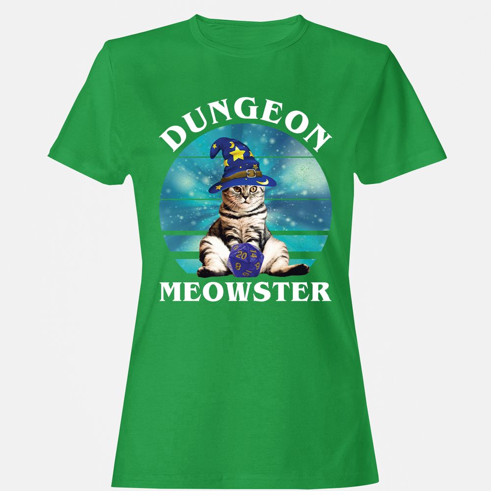 Dungeon Meowster Vintage Women's T-Shirt - Irish Green - 7