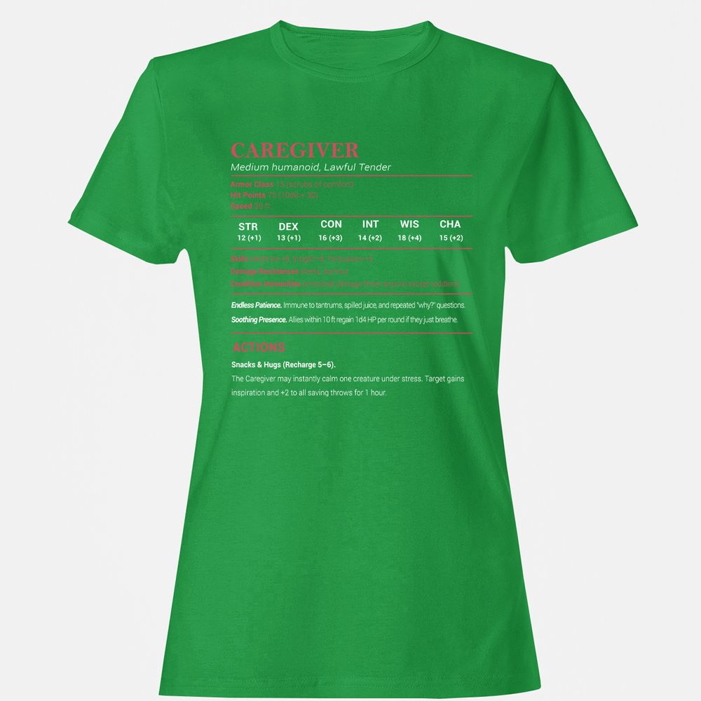 Caregiver Stats Women's T-Shirt - Irish Green - 7