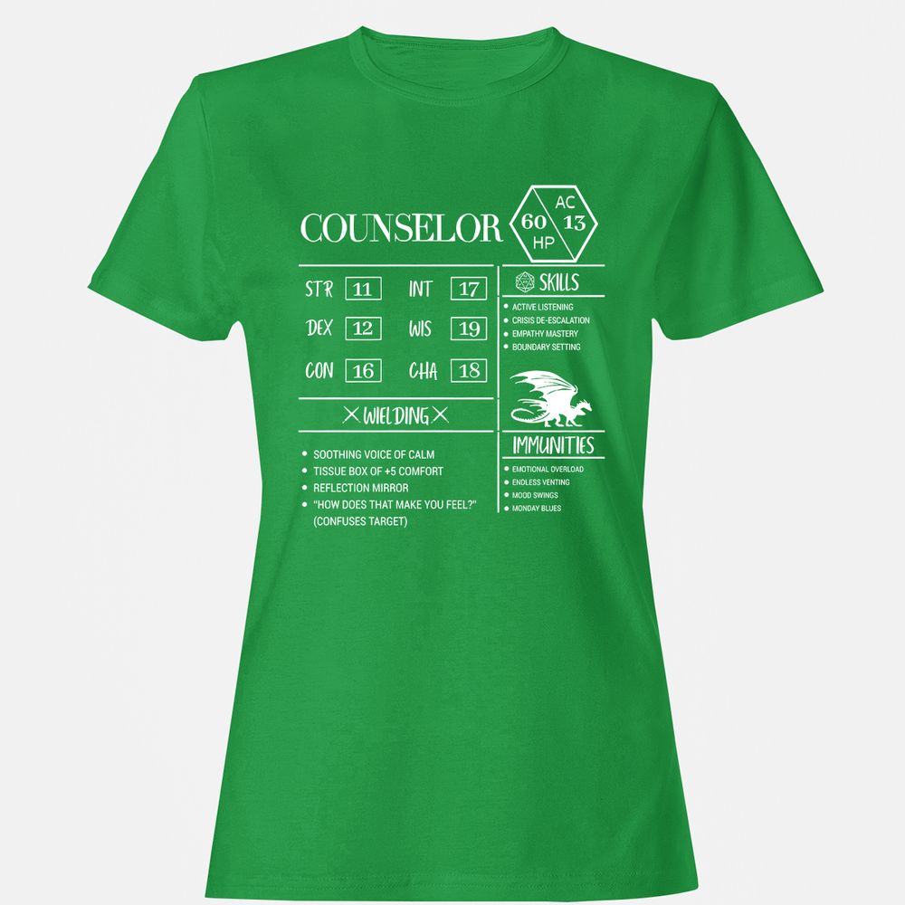 Counselor New Women's T-Shirt - Irish Green - 7
