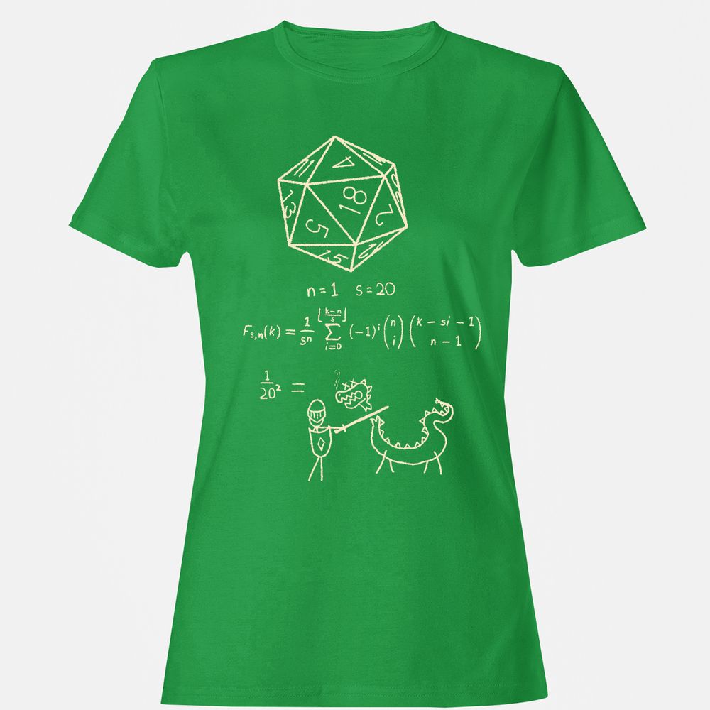 Science Of20 Sided Dice Women's T-Shirt - Irish Green - 7
