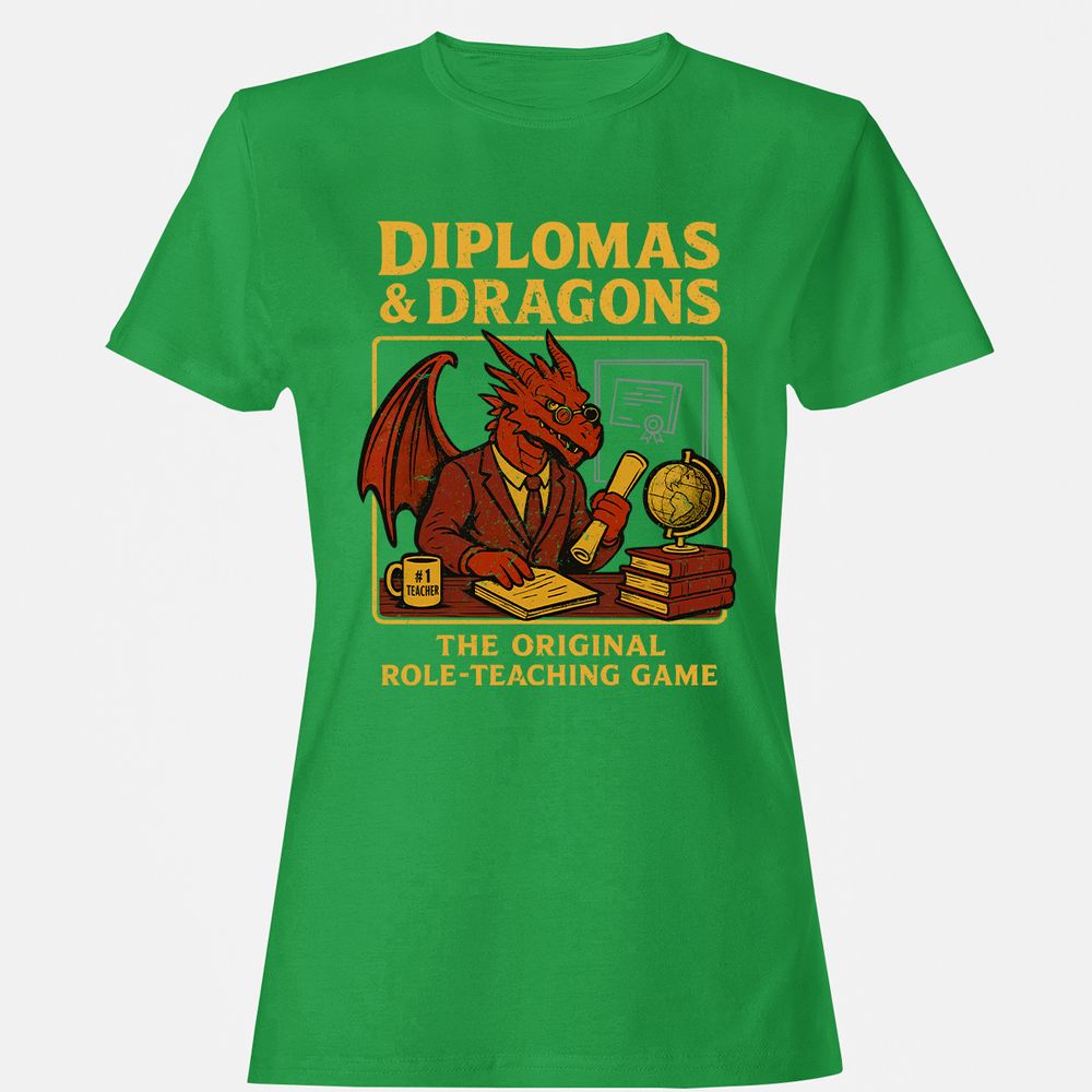 Diplomas & Dragons Women's T-Shirt - Irish Green - 7